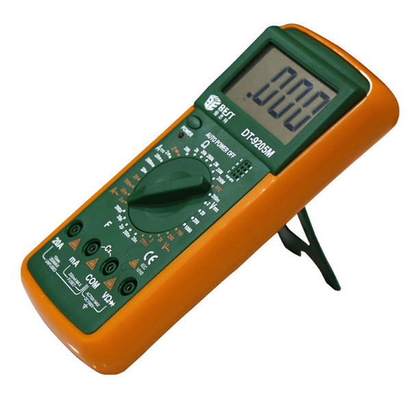 Uniqkart BST-9205M LCD Digital Multimeter Handheld AC/DC Tester Device - Green + Orange
