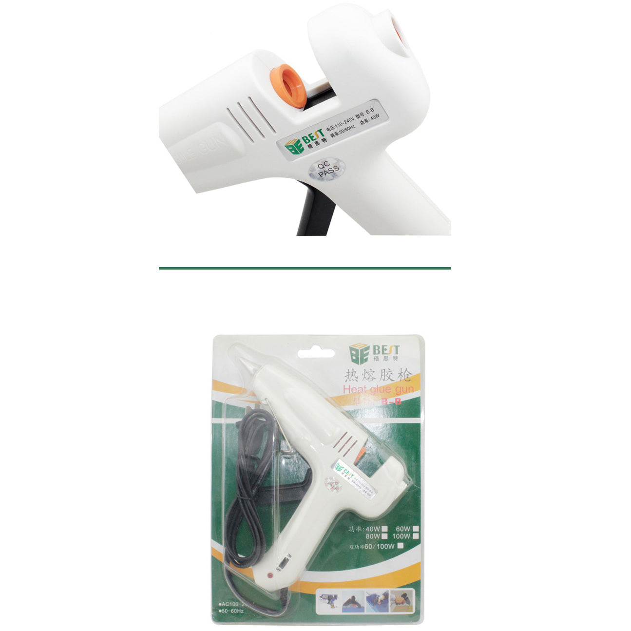 Best BST-B-B Professional Hot Melt Glue Gun Repair Tool with Electronic PTC Heating Technology - 60W