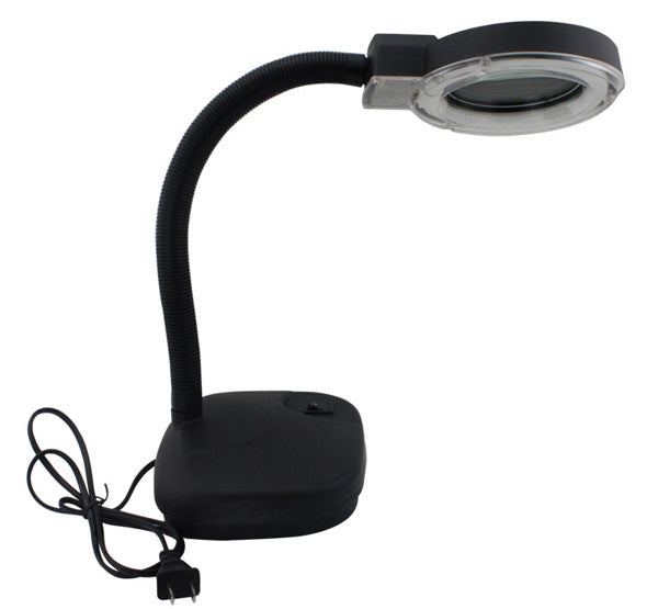 Uniqkart BST-208 Desk Table Lamp Illumination Magnifier Glass with 5X and 10X Zoom - 110V