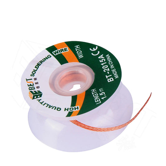 Uniqkart BT-2015A 2mmx1.5m Copper Alloy Braided Desoldering Wire Soldering Wick