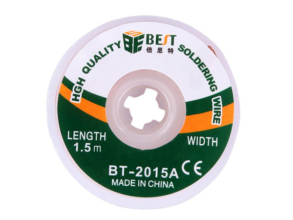 Uniqkart BT-2015A 2mmx1.5m Copper Alloy Braided Desoldering Wire Soldering Wick
