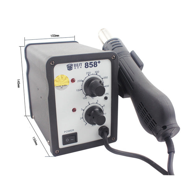 Uniqkart BST-858+ 650W Lead-free Hot Air Heat Gun Soldering Rework Station - 220V