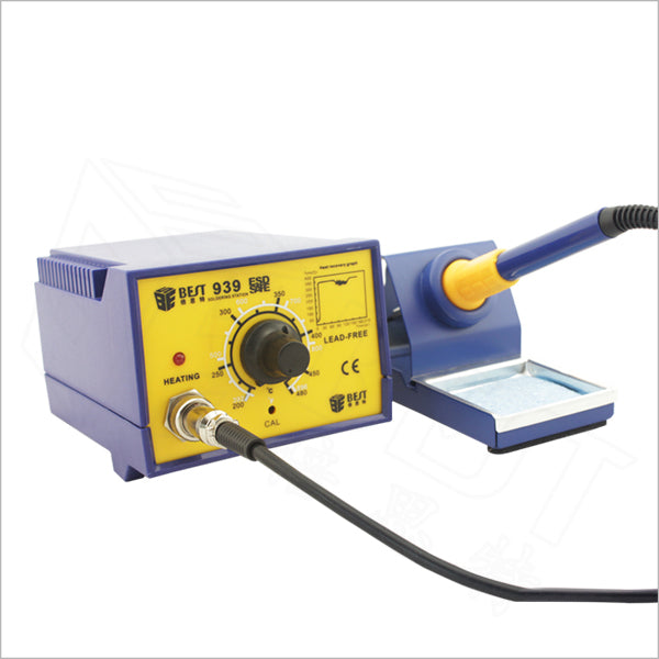 Uniqkart BST-939 Lead Free Anti-static Heat Gun Soldering Iron Rework Station with Stand - 110V