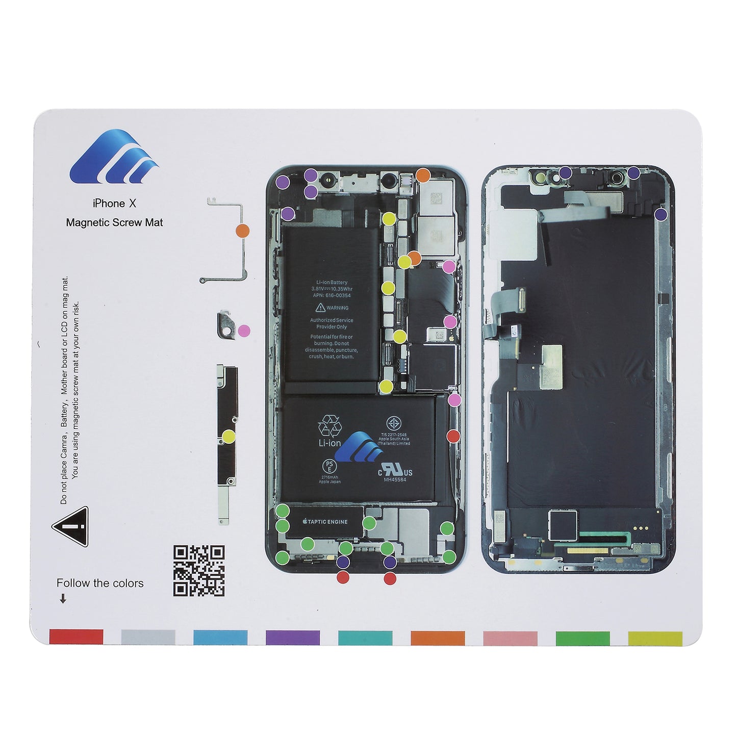 Magnetic Screw Keeper Mat Helping Repair Pad Tool for iPhone X