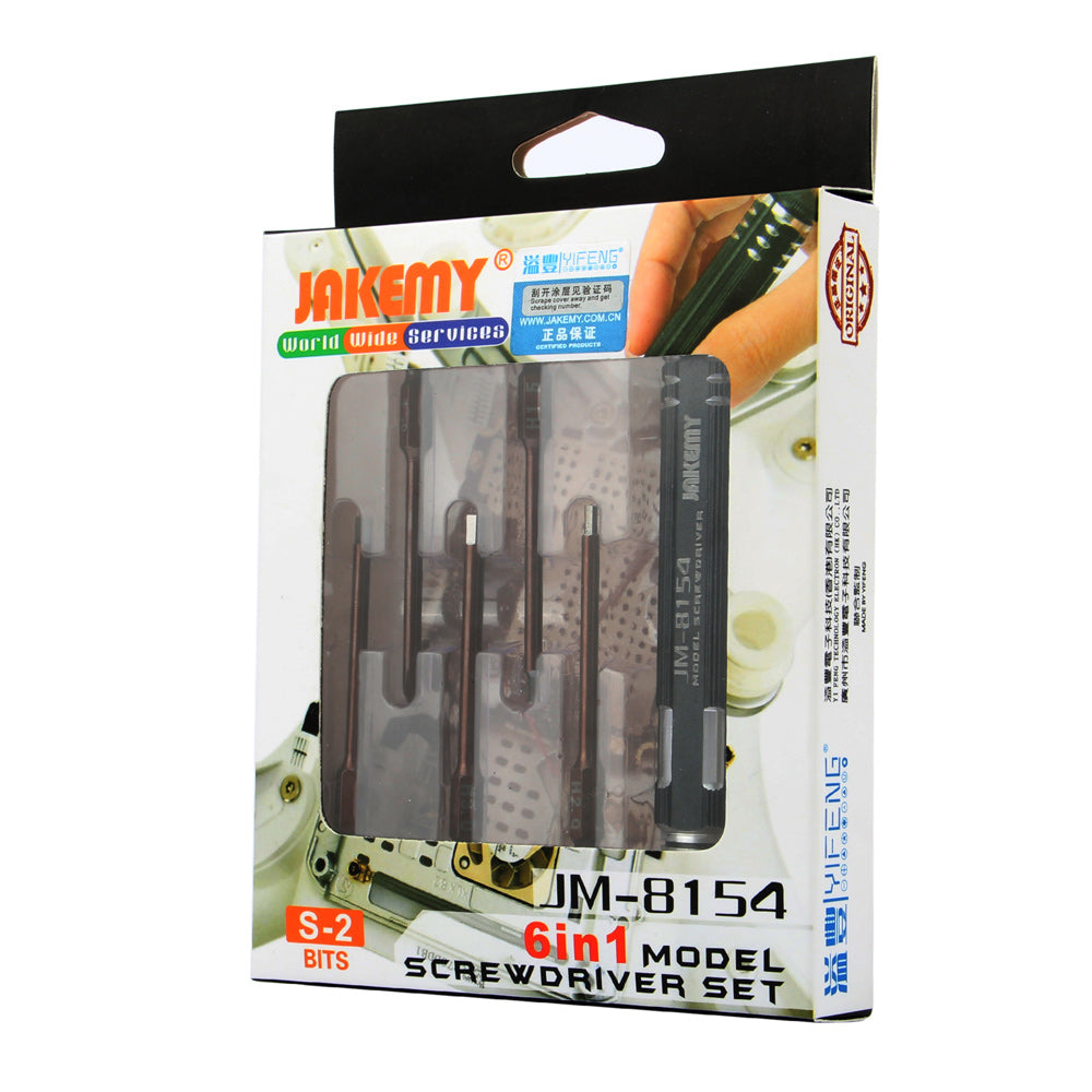 Jakemy JM-8154 6-in-1 Professional Disassembling Repair Opening Tool Screwdriver Set