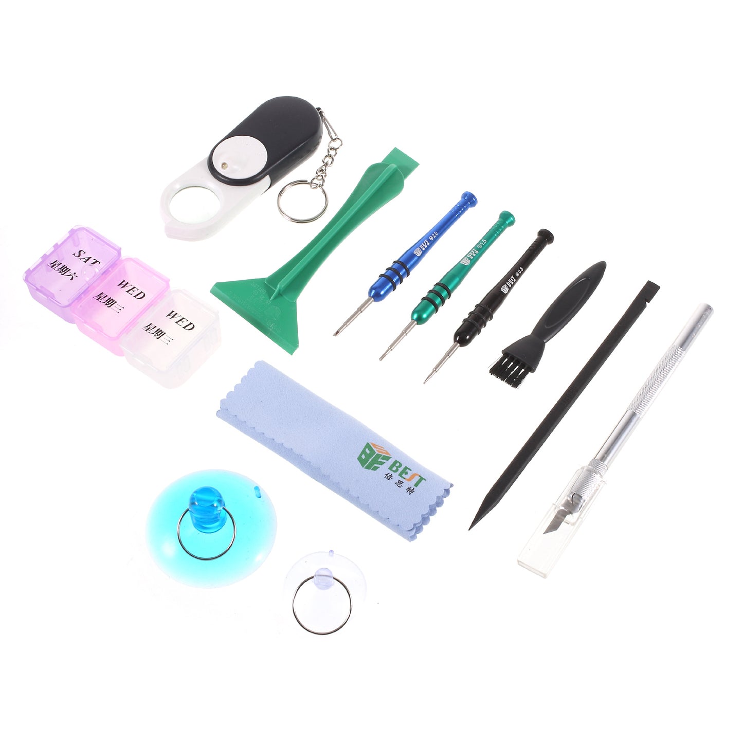 Uniqkart BST-607 11-in-1 Professional Screwdriver Repair Disassemble Tool Set for iPhone Huawei Smartphone