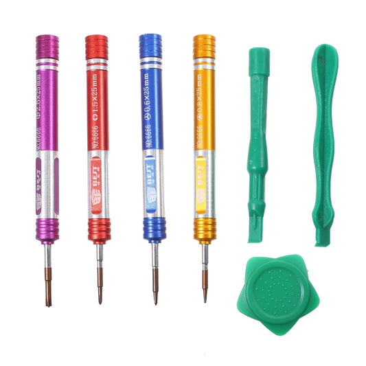 Uniqkart BST-6666 7-in-1 Professional Screwdriver Repair Tool Set for iPhone Huawei Smartphone