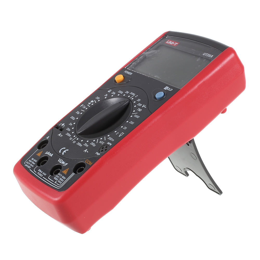 UNI-T UT39A LCD Digital Multimeter AC/DC Voltage Current Resistance Tester with kickstand