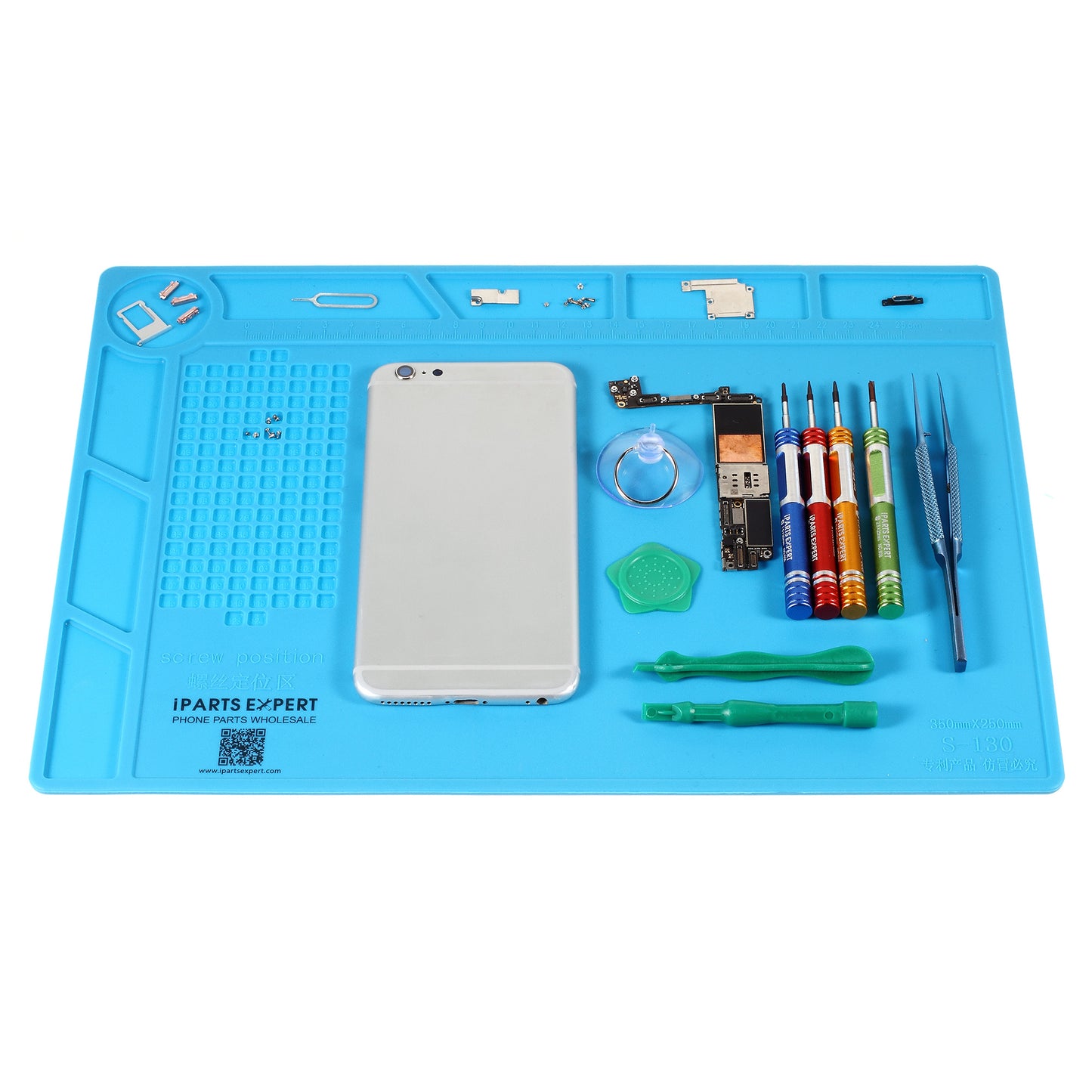 IPARTSEXPERT Heat Insulation Silicone Maintenance Pad for Mobile Phone, Size: 35cm x 25cm x 0.3cm