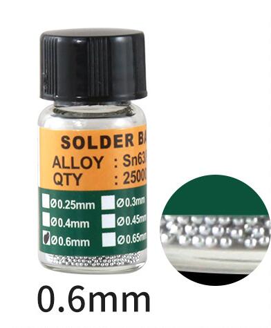 1 Bottle Tin BGA Reballing Soldering Balls for BGA Rework Repair Tools - Diameter: 0.6mm