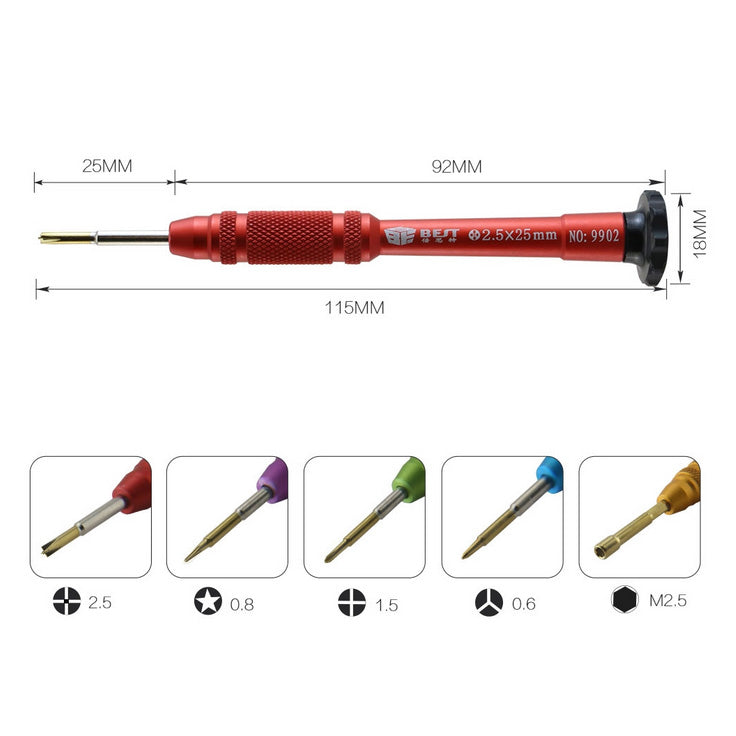 Uniqkart BST-9902S 5 in 1 Precision Metal Screwdriver Set for iPhone 7/7 Plus/8/8 Plus/X/XS/XR/XS Max