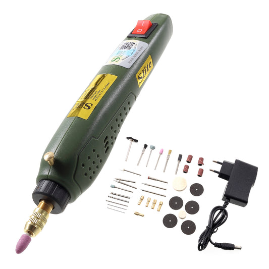 SLITE P500-11A Mini Electric Grinder Set Engraving Machine DIY Electric Drill Tool - EU Plug