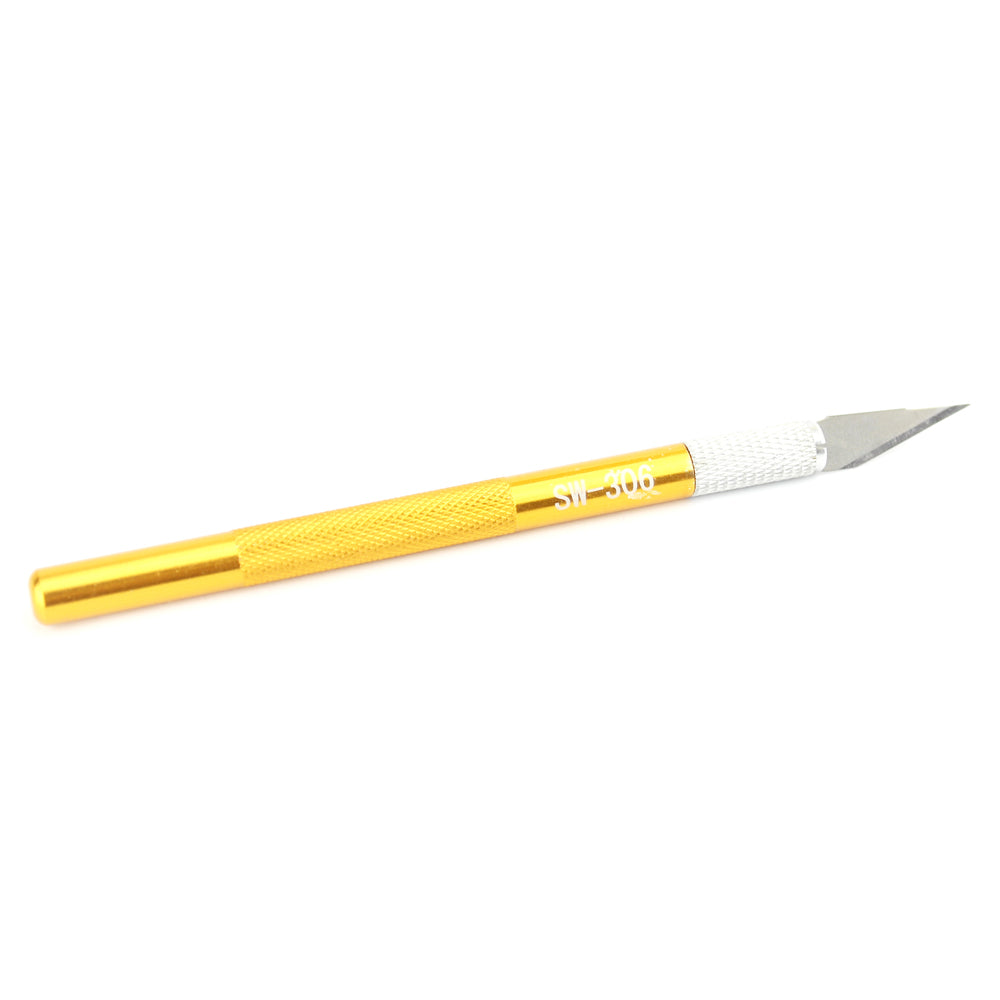 Professional Anti-slip Handle Metal Art Knife - Yellow