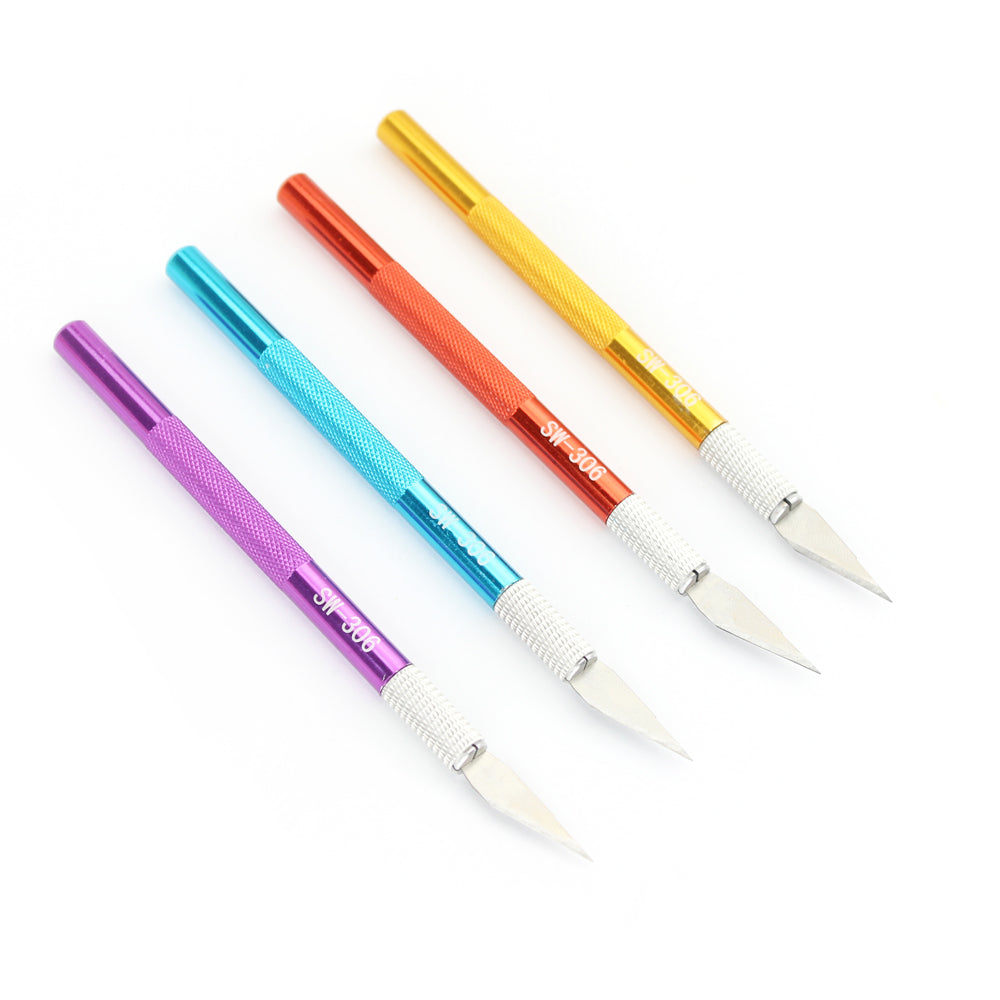 Professional Anti-slip Handle Strong Metal Art Knife - Purple