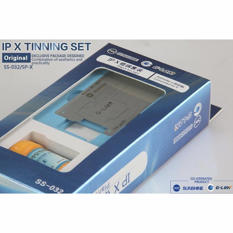 Uniqkart for iPhone X G-LON Original Middle Layer BGA Reballing Fixture Stencil Plant Tin Platform