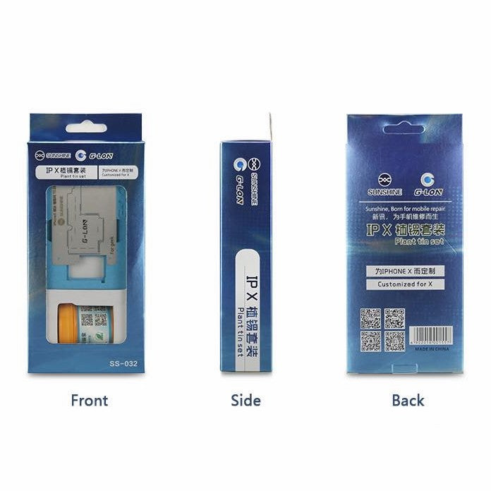 Uniqkart for iPhone X G-LON Original Middle Layer BGA Reballing Fixture Stencil Plant Tin Platform