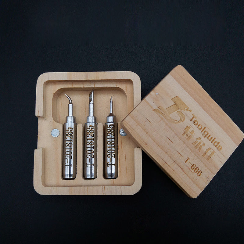TOOLGUIDE T-666 3 in 1 Lead-free Solder Iron Tips for 936 Soldering Station