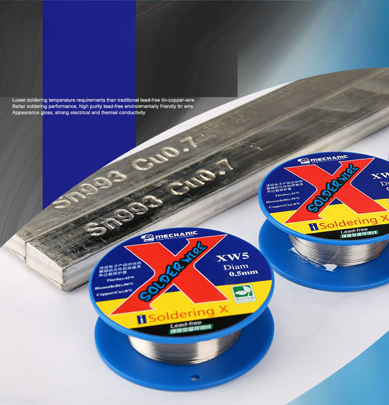 Mechanic Soldering Solder Wire Tin Lead Rosin Core for iPhone XS/XS Max/XR/X Lead-free - 0.5mm