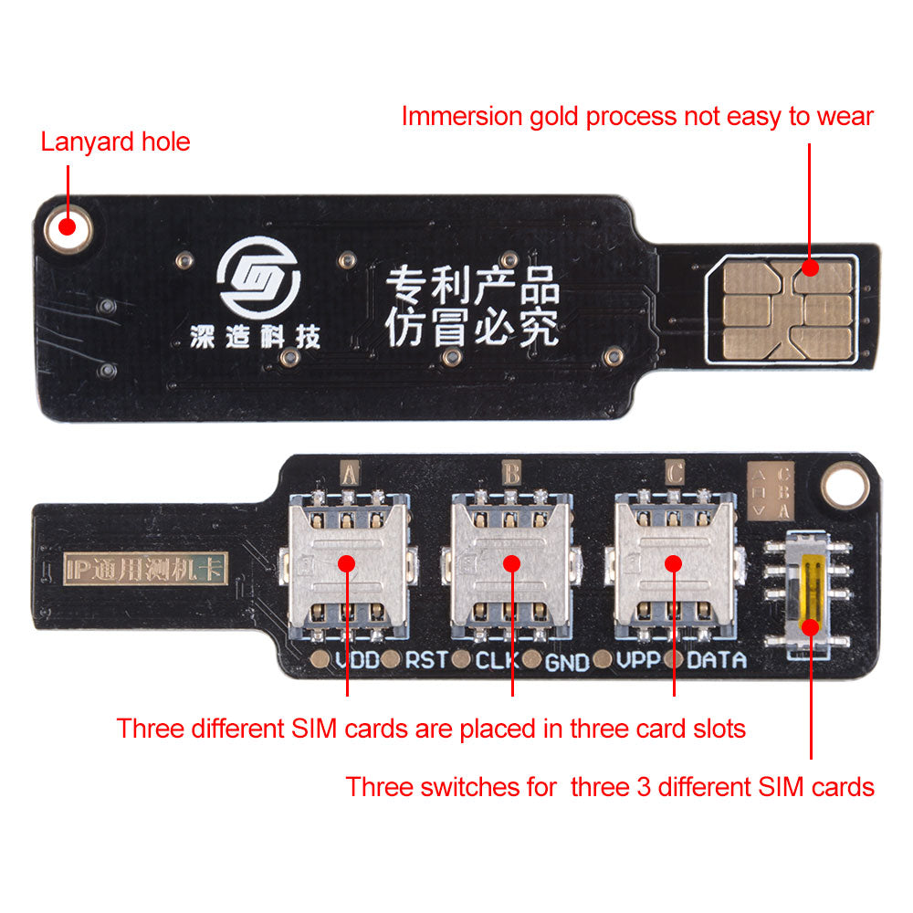 3 In 1 IP Universal Testing Socket for iPhone/iPad Three-in-one Test Card