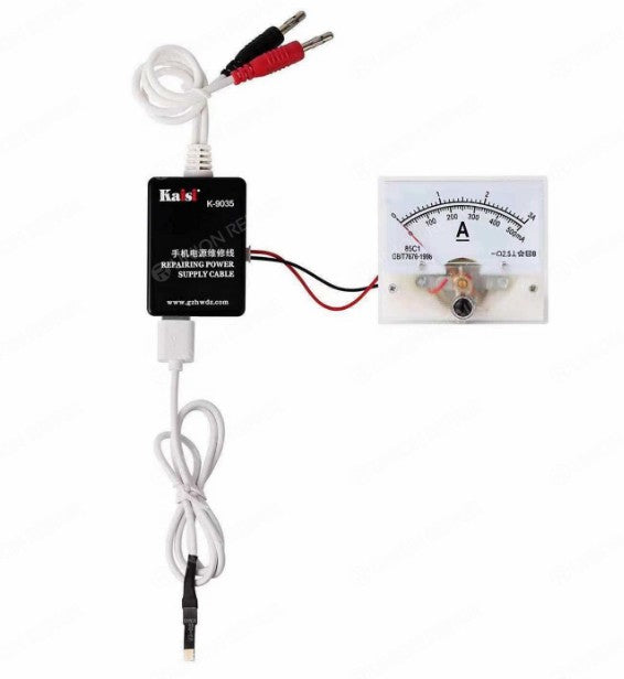 K-9035B 5G-8P Power Supply Cable with Multimeter for iPhone XS Max / XR / X / XS / 8 Plus / 8