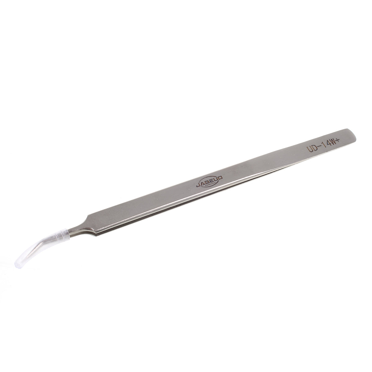 JABEUD UD-14W+ Curved Tip High Precision Stainless Steel Professional Tweezers - Silver