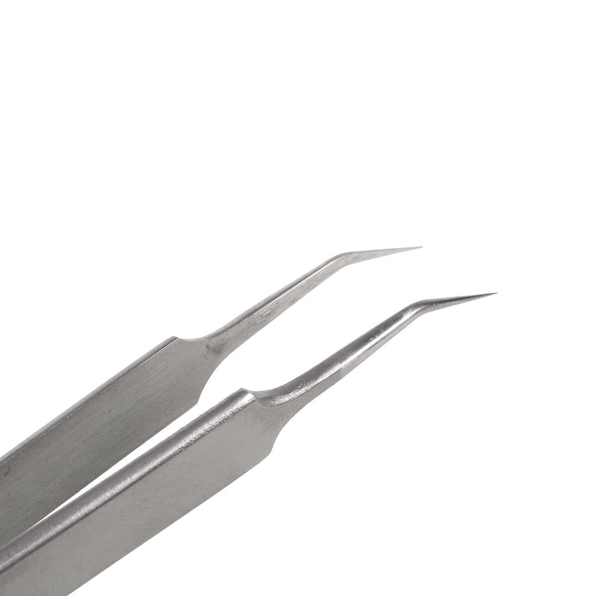 JABEUD UD-14W+ Curved Tip High Precision Stainless Steel Professional Tweezers - Silver