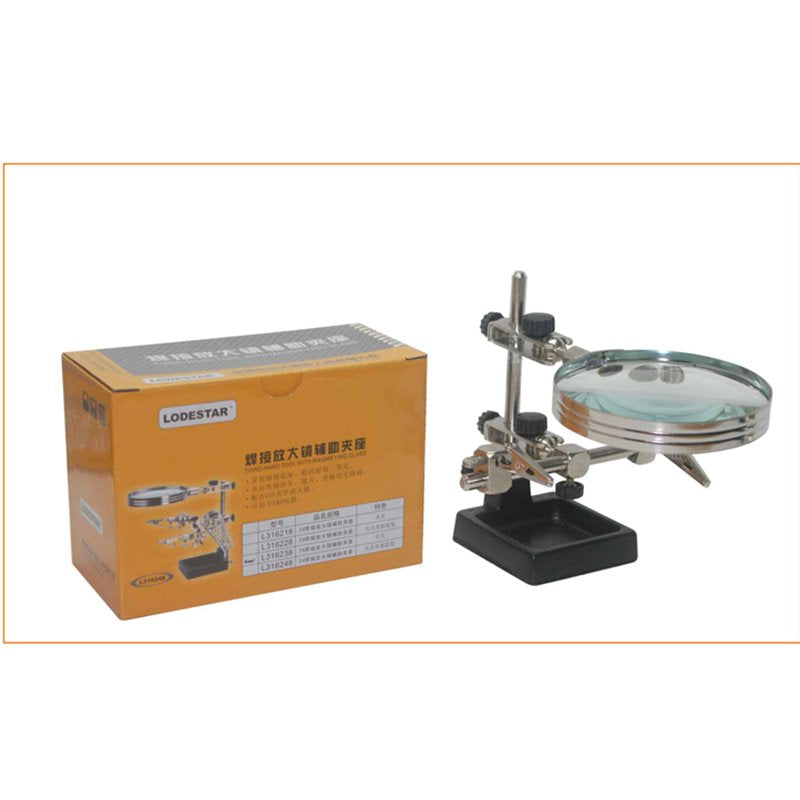 Uniqkart L316238 Welding Magnifying Glass Clip Magnifier Solderingr Iron Stand