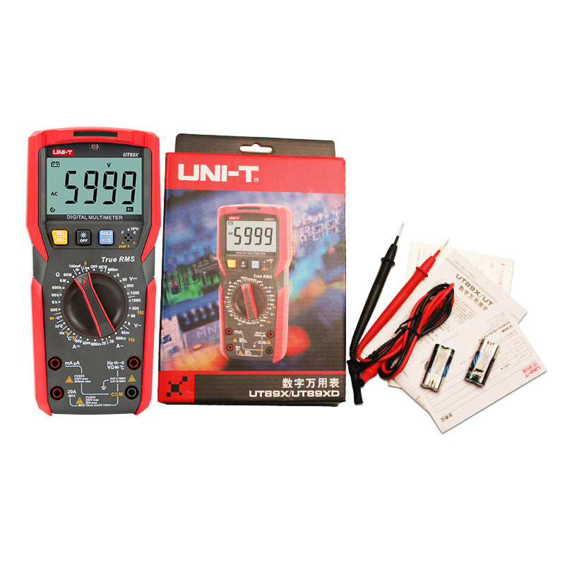 UNI-T UT89X Digital Multimeter True RMS Tester AC DC Voltmeter Ammeter 1000V 20A Capacitance Frequency Resistance LED Measure