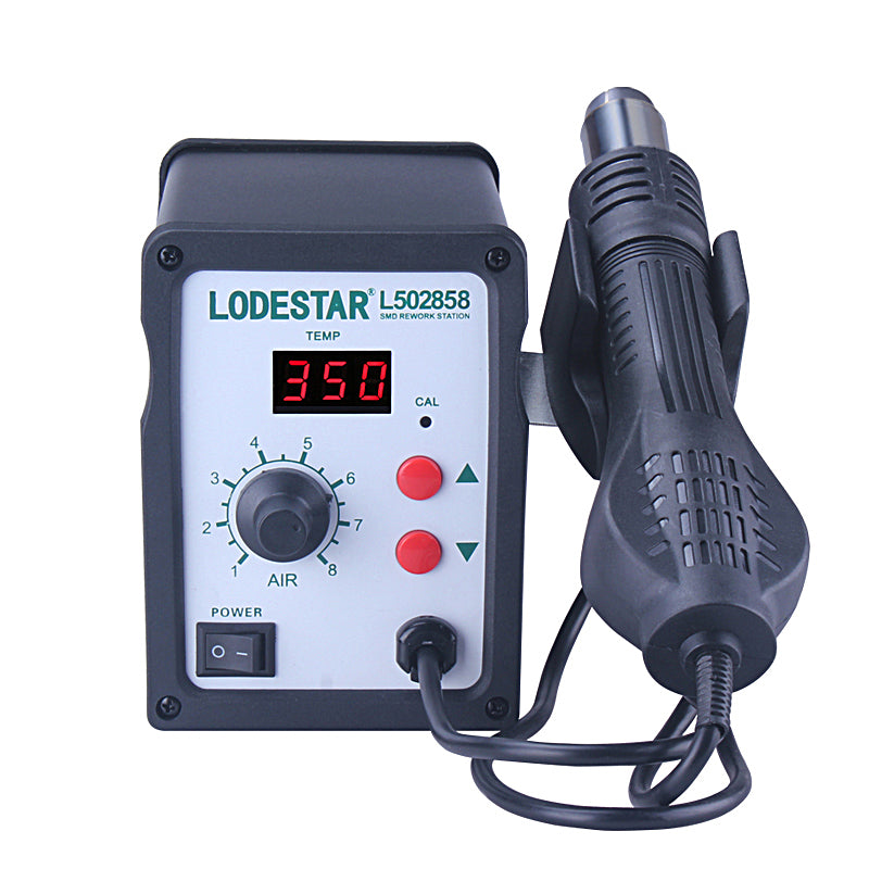 Uniqkart L502858 110/220V Hot Air Gun Desoldering Soldering Rework SMD Station Kit - EU Plug