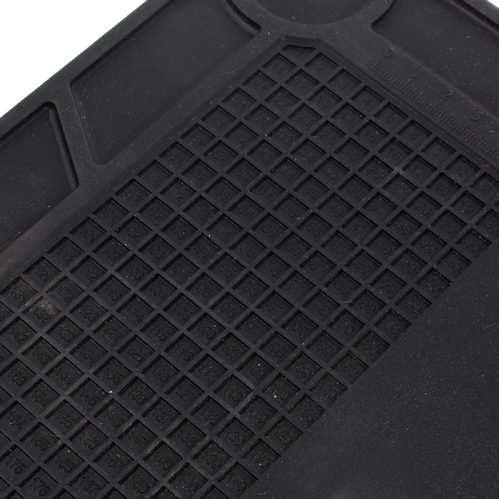 Silicone Mat Mobile Phone Maintenance Station with 25cm Scale Ruler - Black