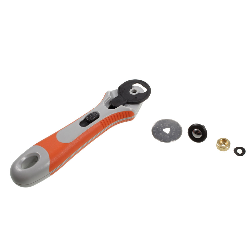 28mm Professional OCA Rotary Cutter Tool with Flexible Safeguard for Paper Fabric and Quilting