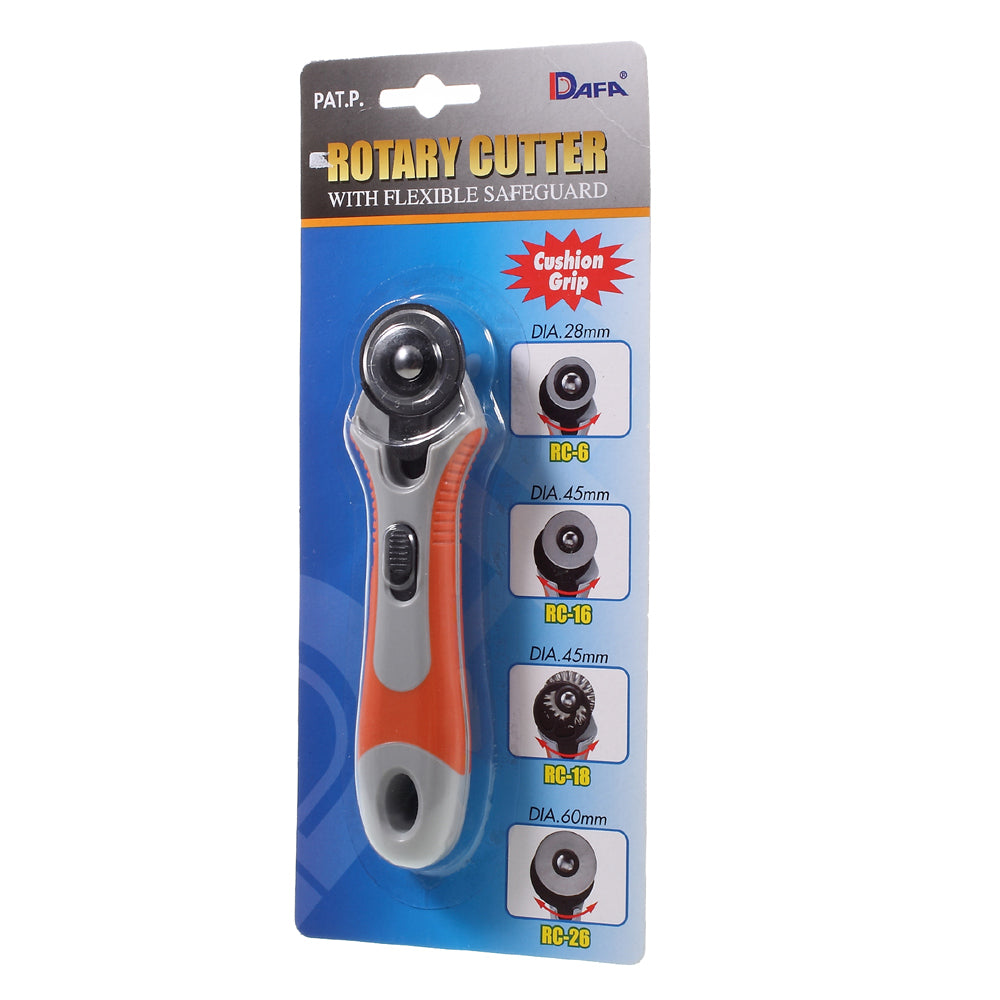28mm Professional OCA Rotary Cutter Tool with Flexible Safeguard for Paper Fabric and Quilting