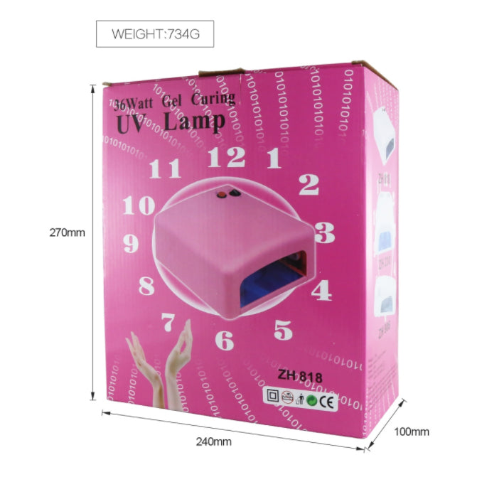 Uniqkart BST-818 Finger UV LED Gel Lamp Nail Dryer Electric Led Nail UV Lamp 220V - EU Plug