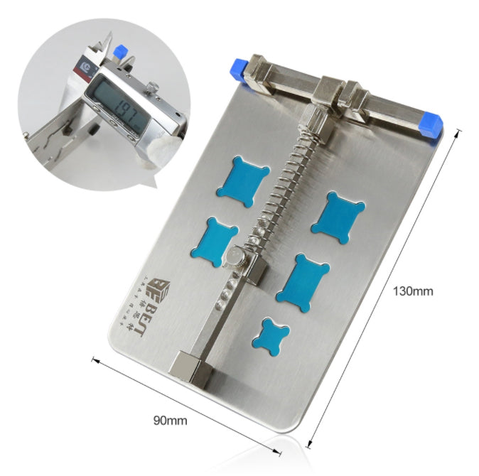 Uniqkart BST-001D Stainless Steel Circuit Board PCB Holder Fixture Work Station for Chip Repair Tools - Silver