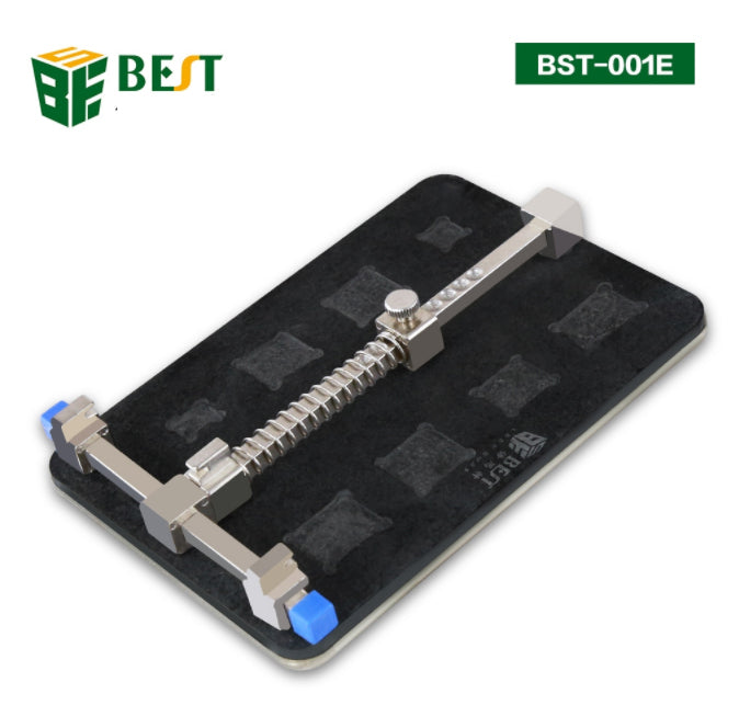 Uniqkart BST-001E Stainless Steel Circuit Board PCB Holder Fixture Work Station for Chip Repair Tools - Black
