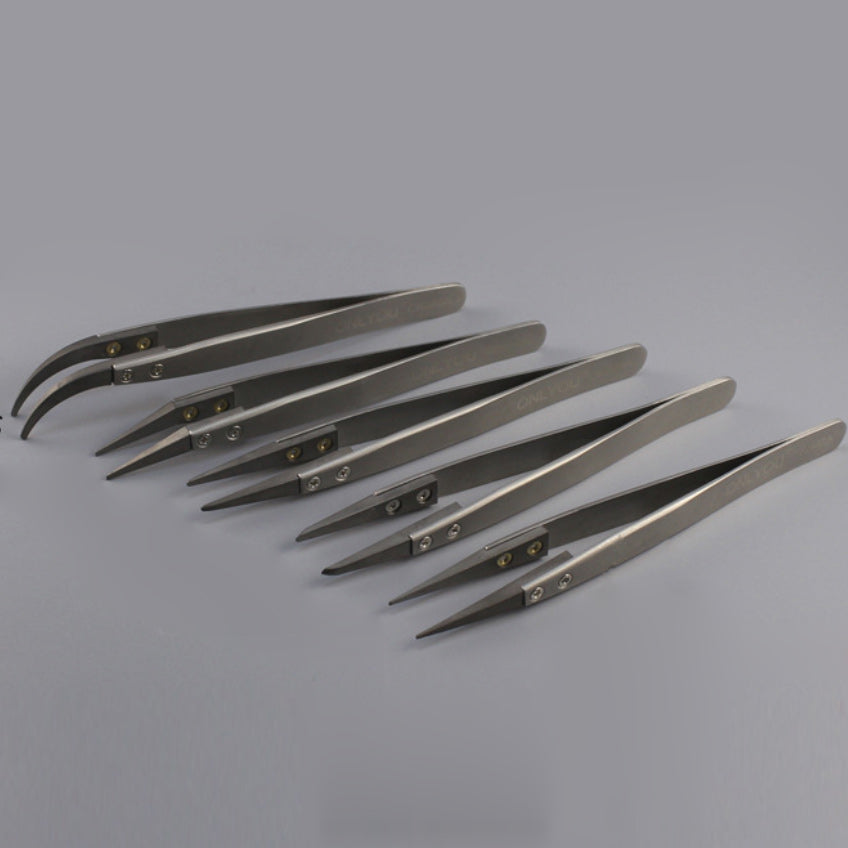 5Pcs/Lot ONLYOU High Temperature Resisting Tweezers Anti-static Ceramic Tip