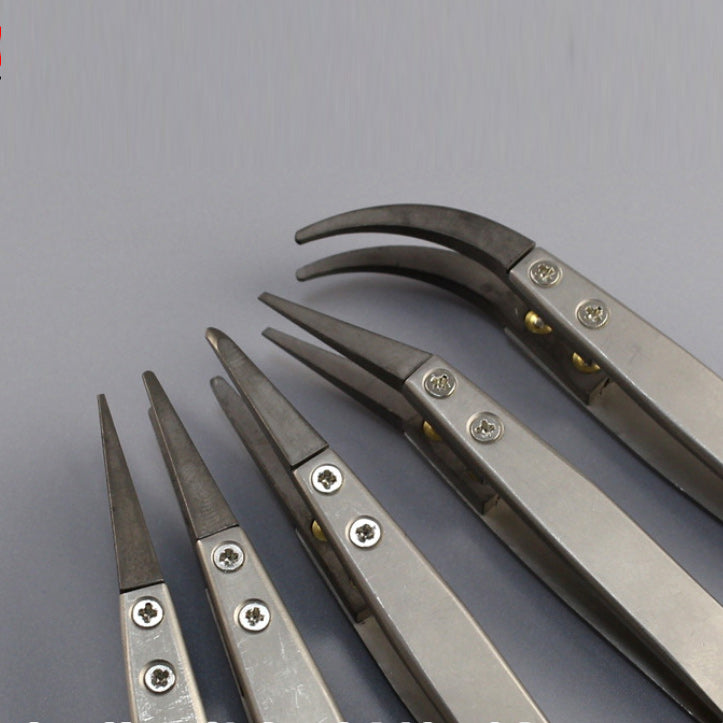5Pcs/Lot ONLYOU High Temperature Resisting Tweezers Anti-static Ceramic Tip