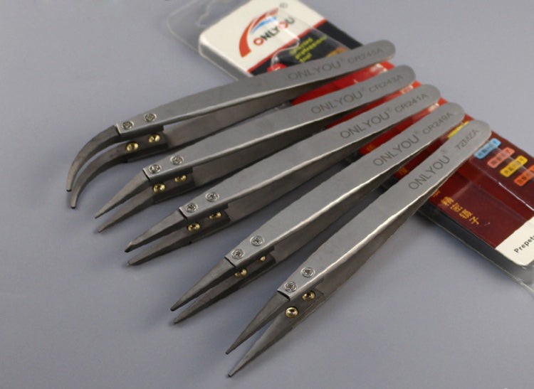 5Pcs/Lot ONLYOU High Temperature Resisting Tweezers Anti-static Ceramic Tip