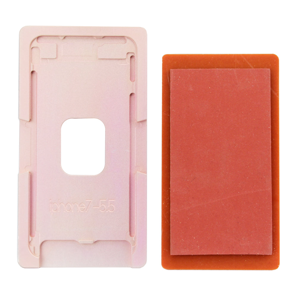 Uniqkart for iPhone 7 Plus Outer Screen Glass Lens with Frame Laminating Aligning Mould Kit