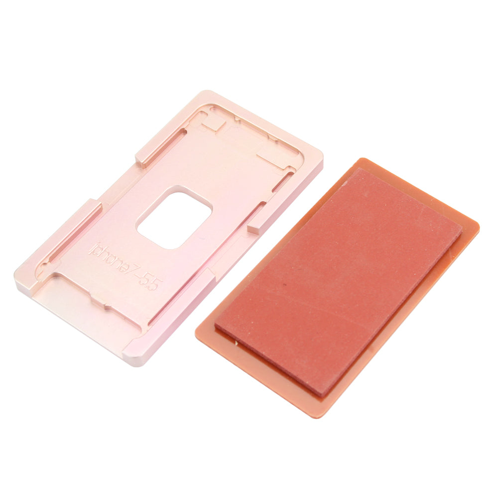 Uniqkart for iPhone 7 Plus Outer Screen Glass Lens with Frame Laminating Aligning Mould Kit