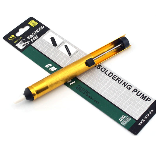 Gold Color Aluminium Desoldering Pump Solder Sucker Removal Tool