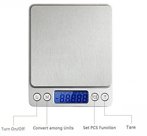 3000g/0.1g High Accuracy Mini Digital Pocket Scale Jewelry Electronic Kitchen Food Scale
