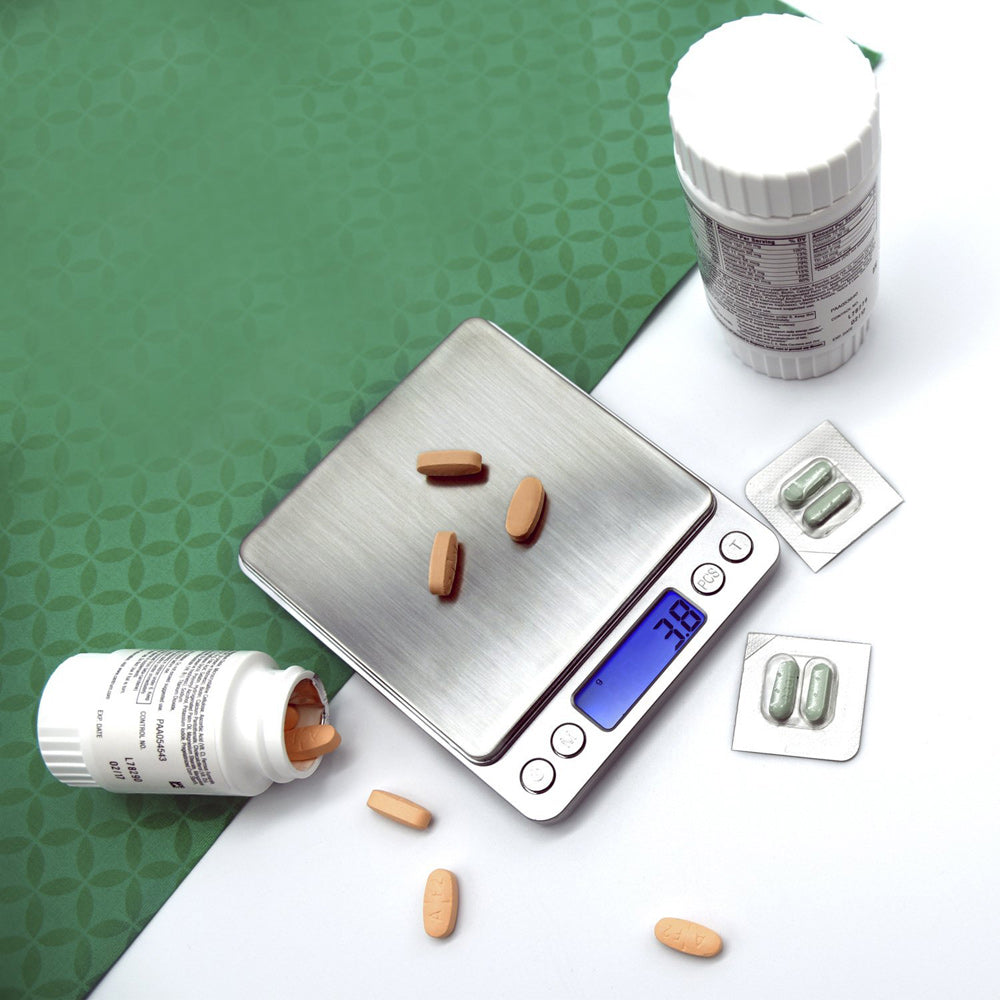 2000g/0.1g Digital Pocket Scale Jewelry Kitchen Food Scale with Back-lit LCD