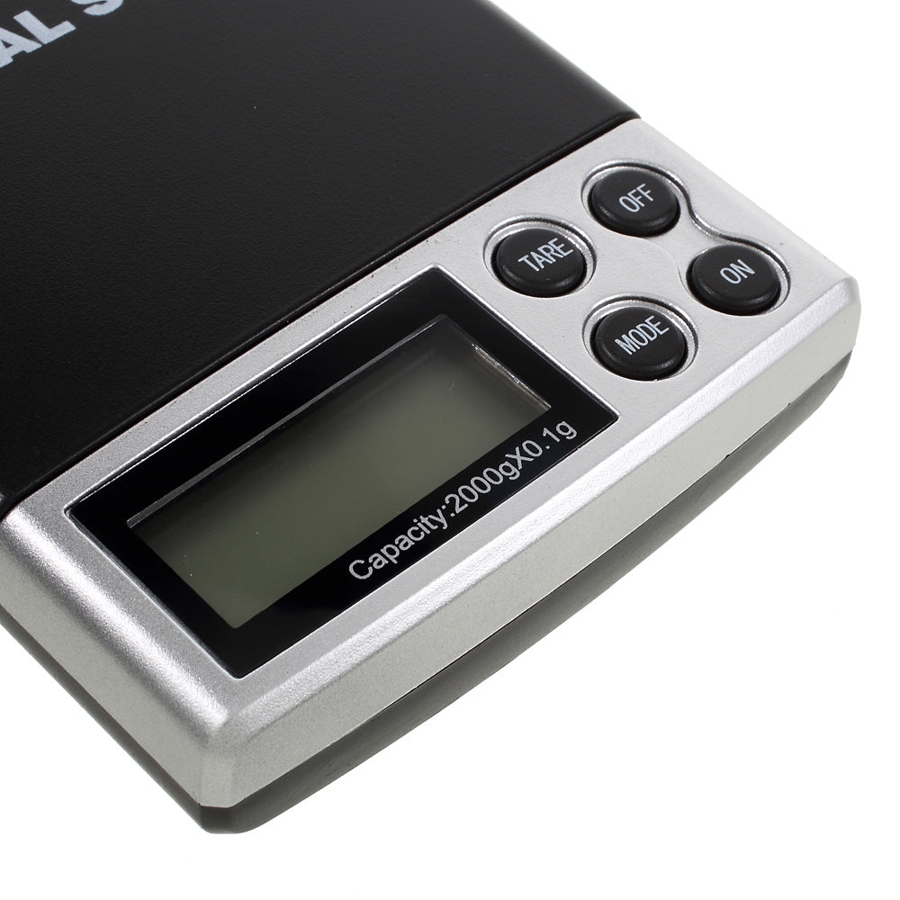 HF-06 2000g/0.1g Digital Pocket Jewelry Weigh Scale High Precision with Back-lit LCD