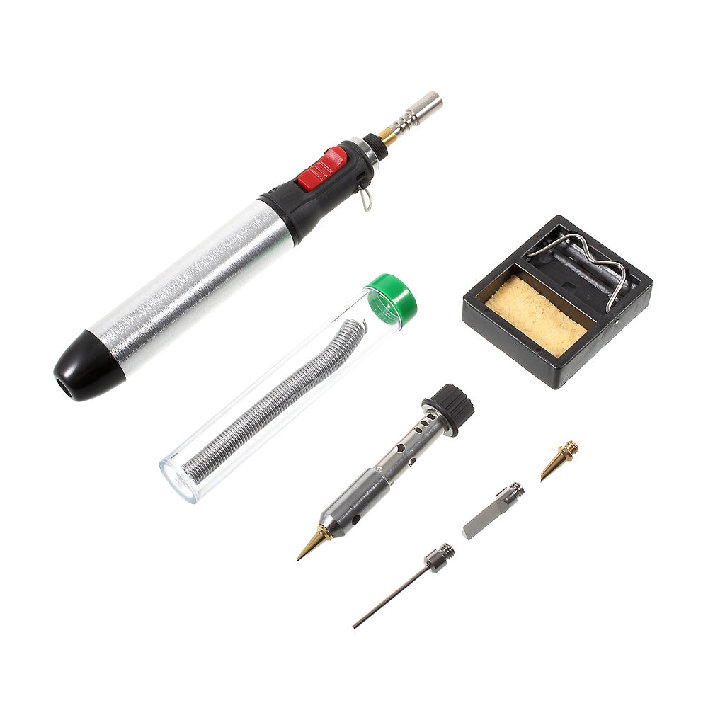 Renmei HT-1934K 7-In-1 12ML Cordless Electric Gas Soldering Iron Tools Welding Torch Kit