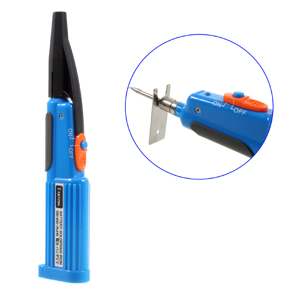 TAKUMI KBI-645 6W 4.5V Plastic Pen Style Portable Battery Soldering Iron Tool - Blue