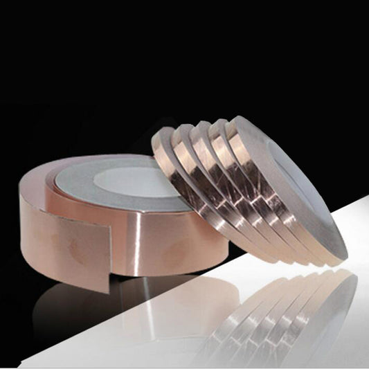 1cm x 30m One Side Copper Foil Tape EMI Shielding Single Conductive Adhesive