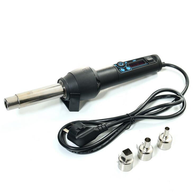 Uniqkart 8858-I 650W Handheld Adjustable Welding Hot Air Heat Gun LED Display - AC 220V / EU Plug