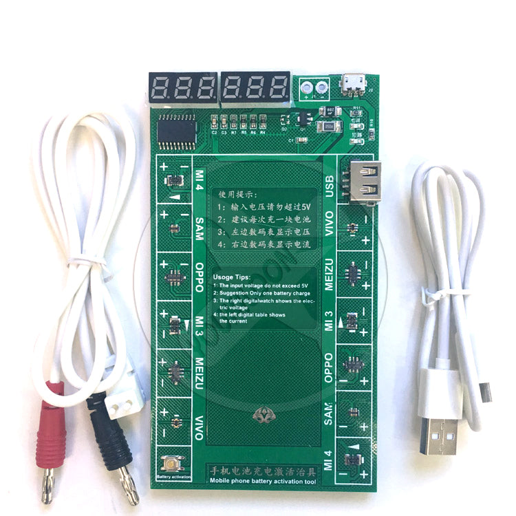 Professional Battery Activation Charging Board with Micro USB Cable for Samsung Huawei Xiaomi Etc