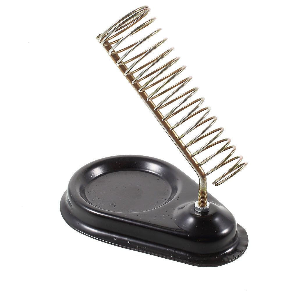 Solder Soldering Iron Metallic Metal Stand Holder with Heavy Duty Black Base